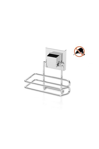 EYM Ef-271 Model Techno Wire - Adhesive Toilet Wc and Paper Holder Chrome