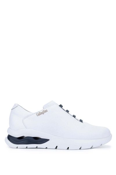 Callaghan Men's White/Navy Genuine Leather Sneakers - Sports Shoes