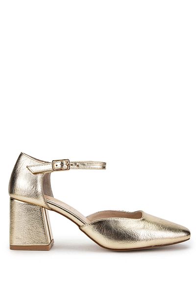 Tamer Tanca Vegan Women's Gold Heeled Shoes