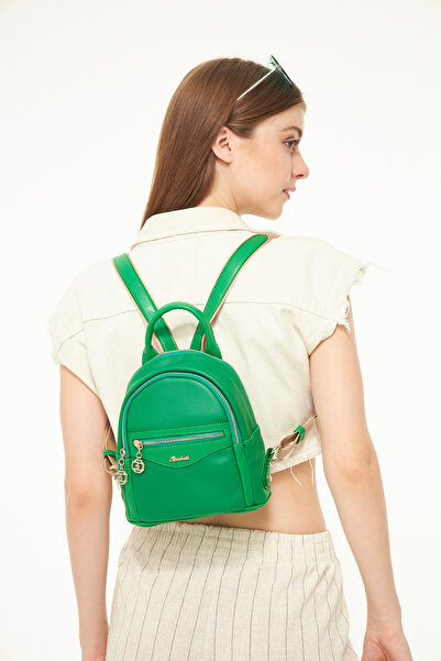 Morpelikan Women's Green Four Compartment Backpack