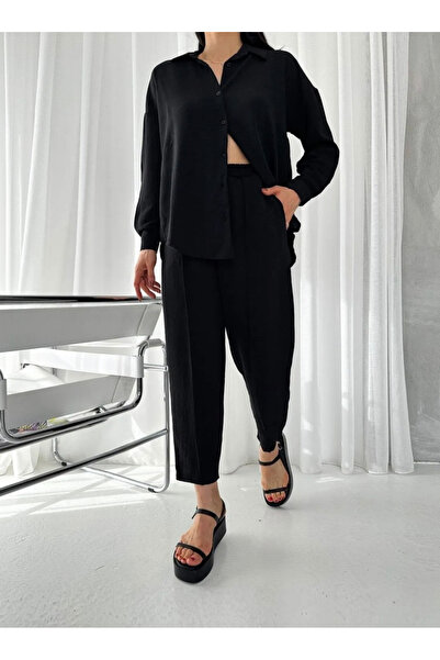 Ekim Store Σετ λινό πουκάμισο και παντελόνι