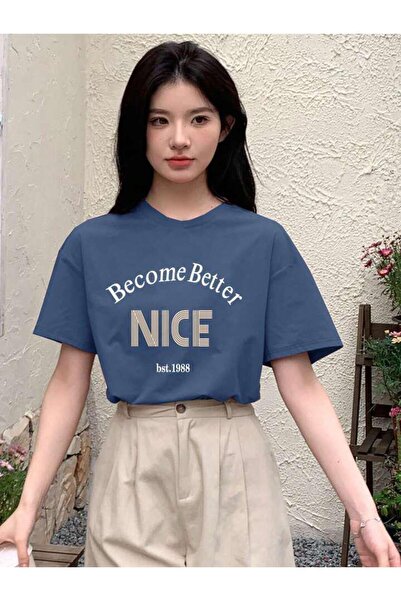 FAVORİST Бавовняна футболка з короткими рукавами (оверсайз) - Become Better Nice