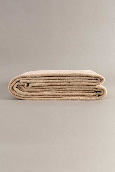 Koza Home Twin Soft Pamuklu Tek Kişilik Battaniye Kahve Krem 150 X 200 5006a