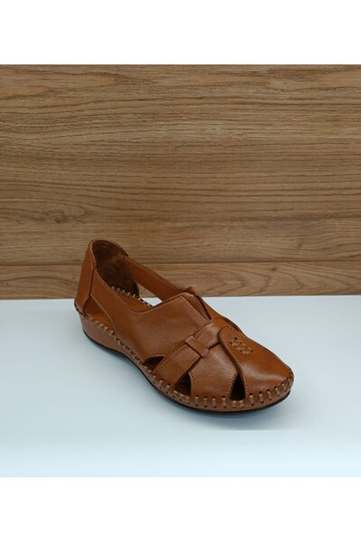 Venüs 24033330 Tan Genuine Leather Women's Sandals - Casual