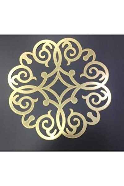 demdekor Dekoratif Gold Yapışkanlı Aynalı Pleksi Mobilya Dolap Süsü (25x25cm)