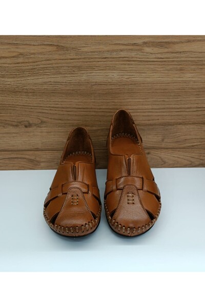 Venüs 24033330 Tan Genuine Leather Women's Sandals - Casual