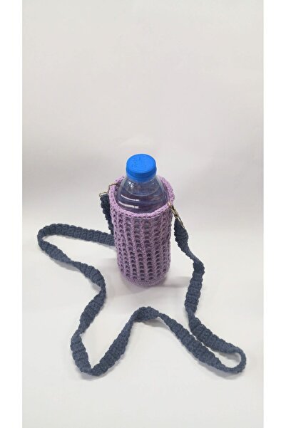 Orhun Kırtasiye Lila Örgü Suluk Matara Su Şişesi Taşıma Kılıfı