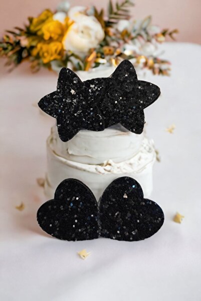 damlakids Kız çocuk bebek klips kalp yıldız obje gold