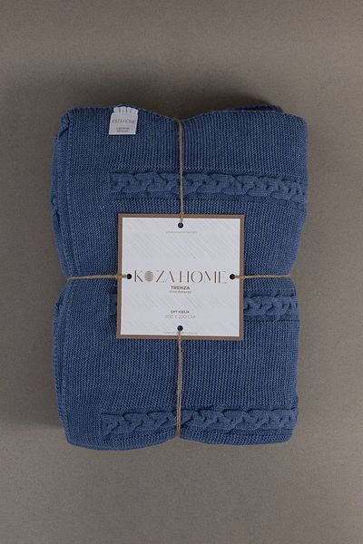 Koza Home Trenza Indigo Double Blanket 200x220 15040