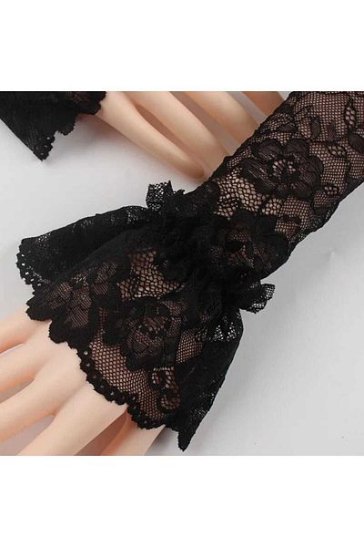 nuriçgiyim Lace Gloves with Oversleeve Detail