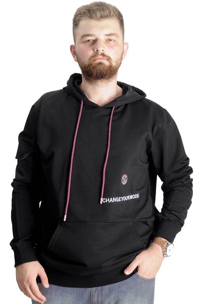 ModeXL Black Mode XL Sweat Kangaroo de dimensiuni mari - Schimbați modul 23164