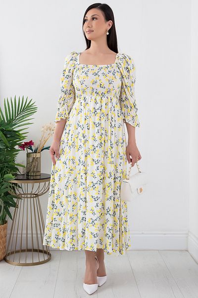 PULLIMM Rochie din viscoză cu imprimeu floral - 983-3105-1
