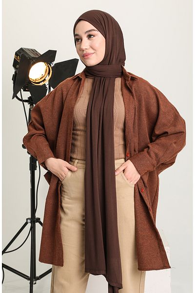 sefamerve Brick Color Viscose Women's Tunic