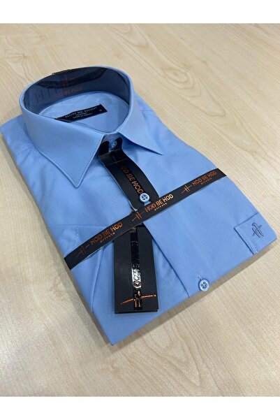 ESPERANZA KISA KOLLU DÜZ RENK TRİKOTON GÖMLEK