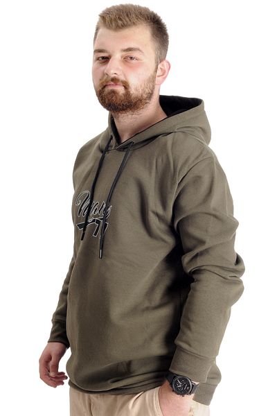 ModeXL Ανδρικό φούτερ με κουκούλα - Mode XL, Oversize, Khaki 23540