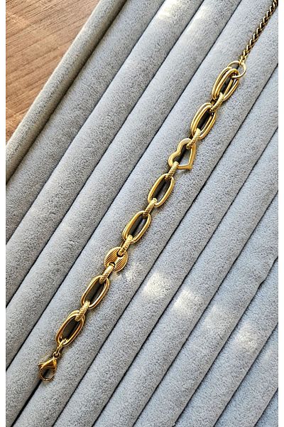 mavidenizaccesories Steel Bracelet - Heart Design