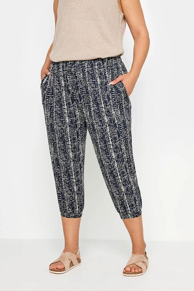 Stil Diva Large Size Pocketed Jogger Trousers - Elastic Waist Detail on the Leg303213