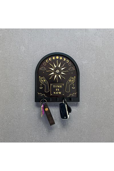 CajuArt Spiritual Time Mysterious Embossed Design Wall Hanger Keychain
