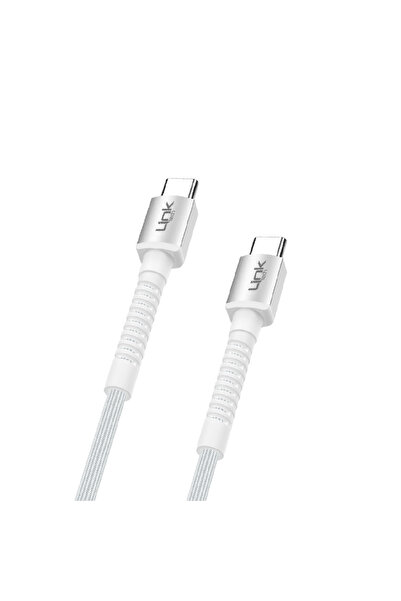 Linktech K597 Type-C to Type-C 60W 3mt Örgü Metal Başlı Şarj Kablosu