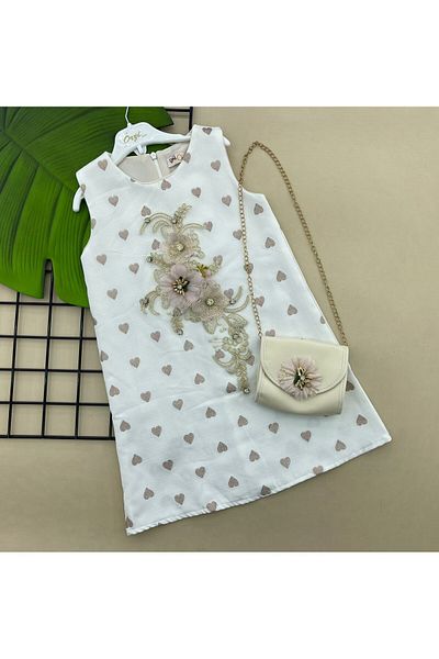 ÖRZİKİDS επένδυση glitter gilet με τσάντα