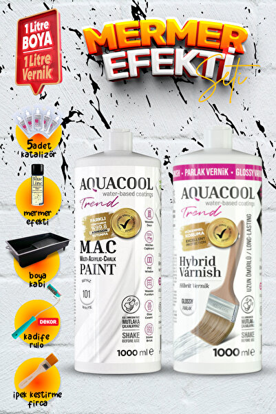 Aquacool Trend Akrilik Boya Seti - Fayans Boyama Seti - Tezgah Boyama Seti - ...