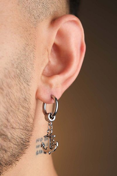 Jack Ferrero Men's Steel Colored Non-Throw Earrings