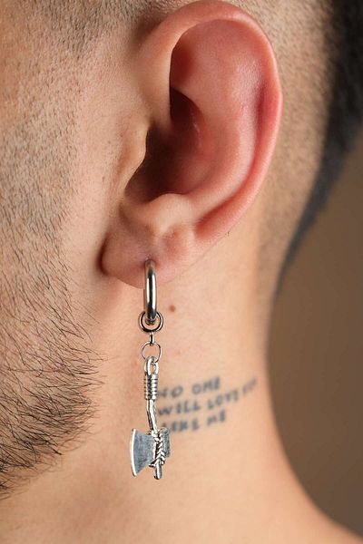 Jack Ferrero Men's Steel Colored Non-Throw Earrings