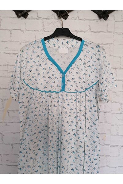 anne moda ankara Cămașă de noapte subțire din bumbac cu mânecă scurtă