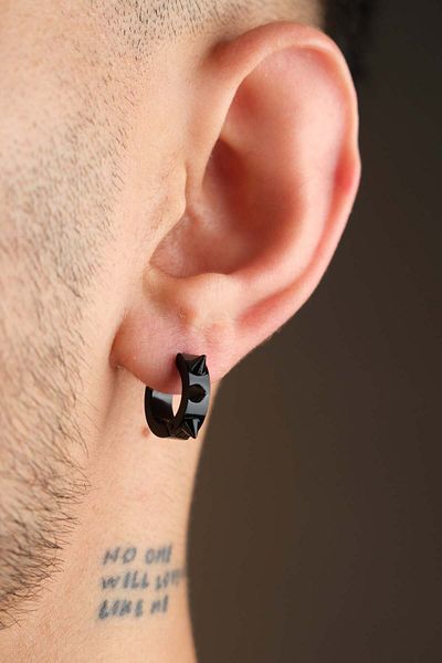 Jack Ferrero Men's Steel Colored Non-Throw Earrings