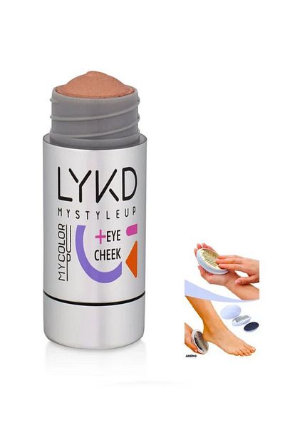 lykd Eye & Cheek Blush - Eye and Cheek Care File, FooT Sole and Heel CleaninG GraTer wiTh GifT