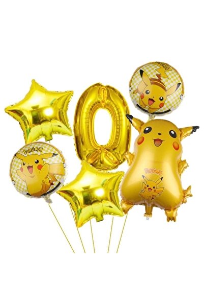 MFM مجموعة بالونات فولي بطول 100 سم بتصميم بوكيمون بيكاتشو لعمر 0 سنوات