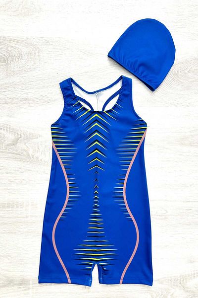 My Kids Wear Costum de baie pentru fetiță cu înotător și pantaloni scurți - Design Boneli