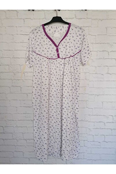 anne moda ankara Short Sleeve Full Summer Thin Cotton Nightgown