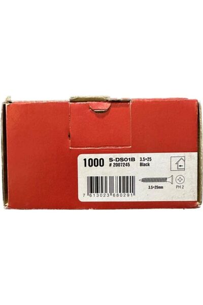 Hilti Sivri Uçlu Alçıpan Vidası 3.5 X 25 Mm 1000 Adet