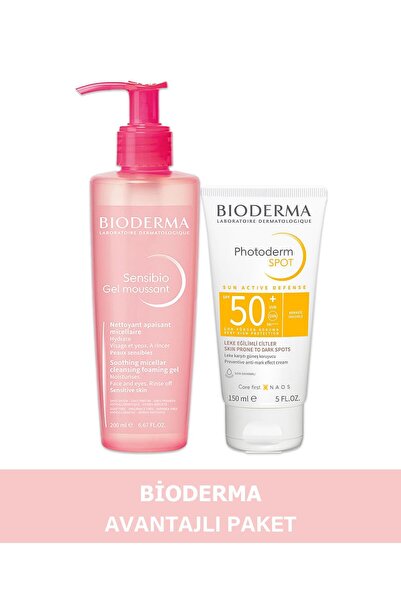 Bioderma Photoderm Spot SPF50+ 150 ml + Bioderma Sensibio Gel Moussant Foamin...