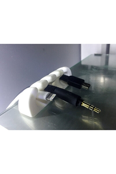 BYD3DTEKNO قناة كابلات لاصقة لسطح المكتب، منظم كابلات بأربعة مداخل، قناة كابلات، تصميم أنيق