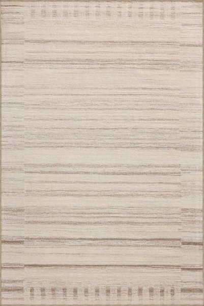 Rugs Modern Halı Covor decorativ lavabil, de culoare galben deschis, cu dungi...