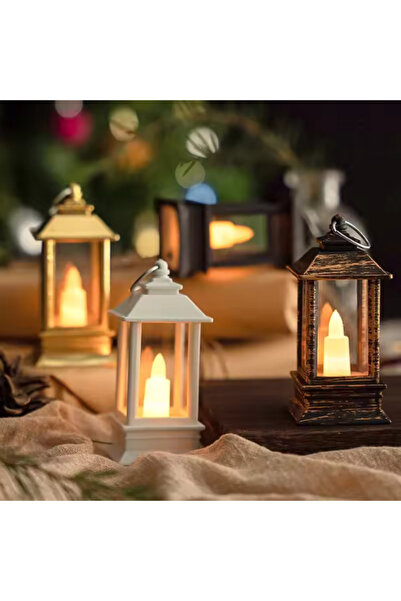 Janissary 3 Adet dayanıklı şeffaf asılı fener ev düğün için taşınabilir plast...