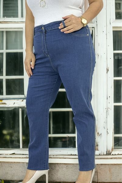 yagmurberen PIPE COLLAR SCARF LYCRAL LARGE SIZE JEANS PANTS