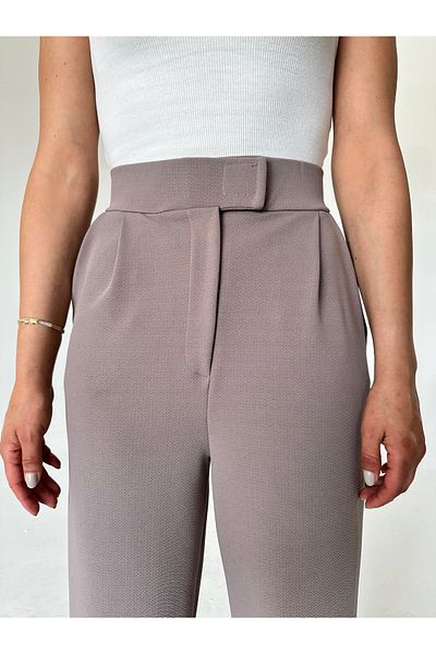 Laluvia Palazzo-Hose Parla aus Nerz-Lycra für Damen, Klettverschluss