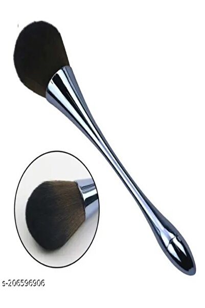 newnet Професійна м'яка щітка для рум'ян з вигнутим кінчиком - СИНЯ-ЧОРНА