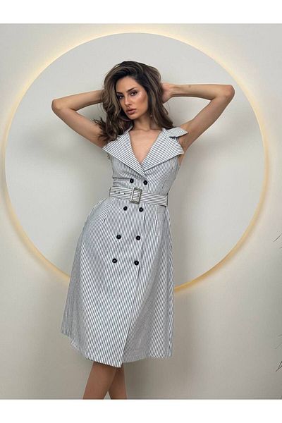 GİZONLY Rochie cu dungi cu detaliu