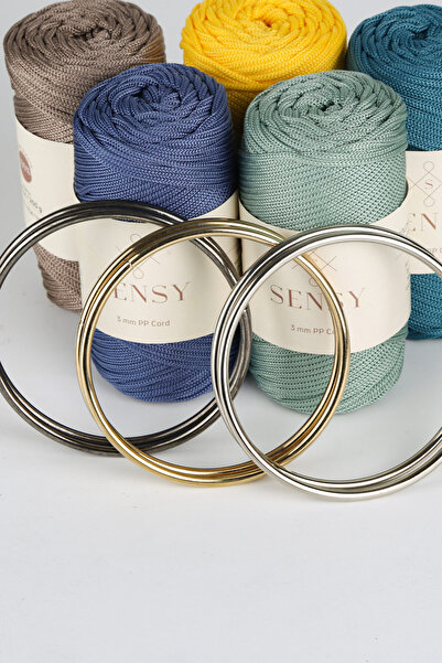 SENSY Μεταλλική λαβή τσάντας με στρογγυλό δαχτυλίδι Μεταλλική 11 εκ. Αξεσουάρ τσάντας και αξεσουάρ τσάντας