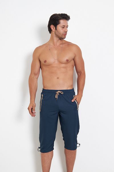 Enrico Ferry Ανδρικό Navy Blue Plus Size Sea Capri - 2524