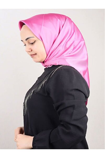 Levidor Eșarfă din poliester cu twill de culoare uni fucsia