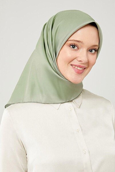 Levidor Dark Oil Green Solid Color Trend Twill Polyester Scarf
