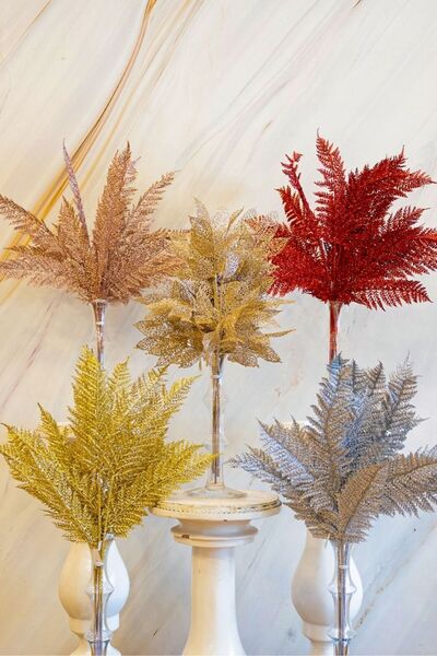 Dekorsende Yapay Simli Fujer Dalı Gümüş 100 cm