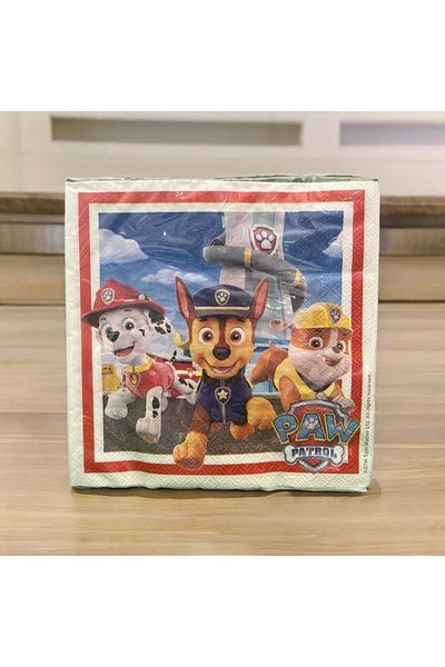 turkuaz parti 16-PACK PAW PATROL THEMA DOUBLE LAYER PAPER