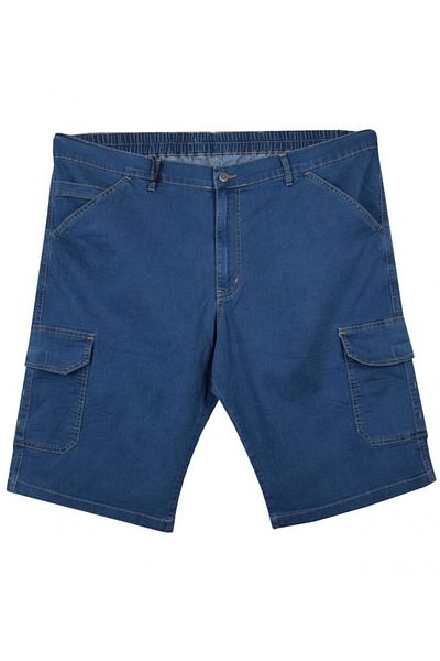 marufshop Ανδρικό σορτς Gabardine Plus Size - Cargo Pocket, 115-185 κιλά, Decons Dark