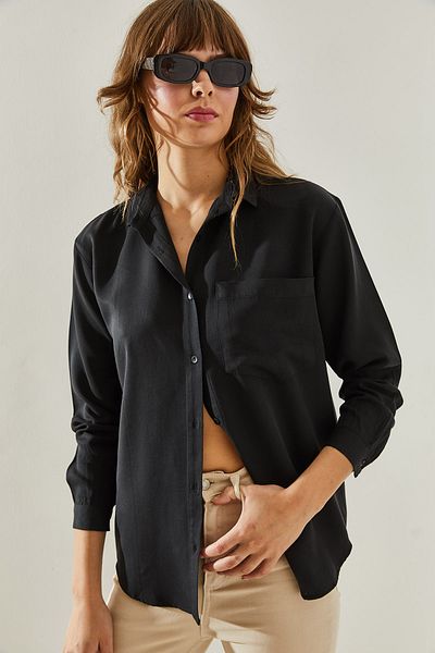 Bianco Lucci Fit Cut Single Pocket Women's Shirt -60251350